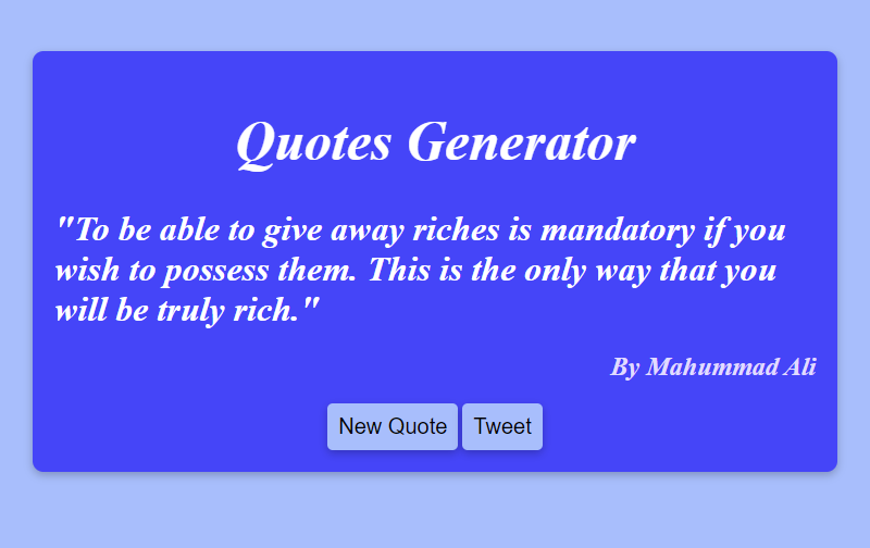Quote Generator Project
